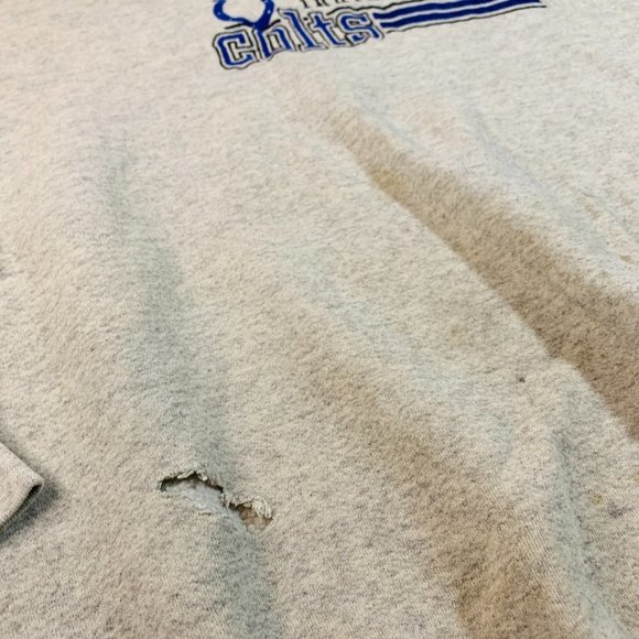 Distressed Indianapolis Colts Logo Athletic 90s crewneck sweatshirt men's XL - Picture 5 of 5